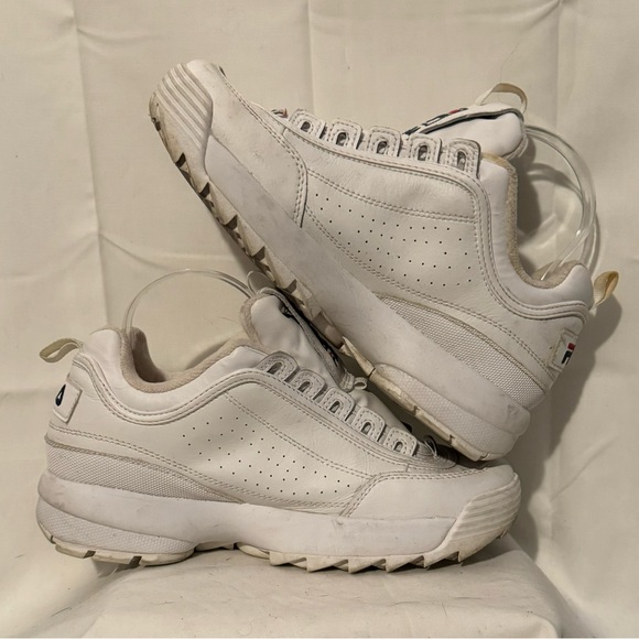 FILA Disruptor II Woman’s Sneaker Sz 9M Leather Old School Chunky Platform EUC - Picture 5 of 9